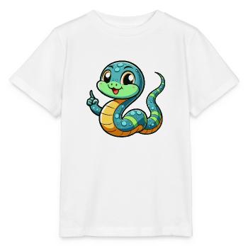Schlange - Stanley/Stella Kinder T-Shirt MINI CREATOR  - Weiß - Vorne - Maike (125cm)