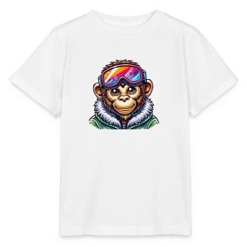 affe skibrille - Stanley/Stella Kinder T-Shirt MINI CREATOR  - Weiß - Vorne - Maike (125cm)