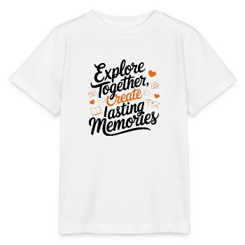 Explorez ensemble adevnture citation de voyage art texte - T-shirt bio MINI CREATOR Stanley/Stella Enfant - blanc - Devant - Maike (125cm)