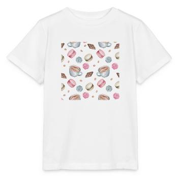 Kaffee und Süßigkeiten Coffee and Sweets - Stanley/Stella MINI CREATOR Kids’ T-Shirt - white - Front - Maike (125cm)