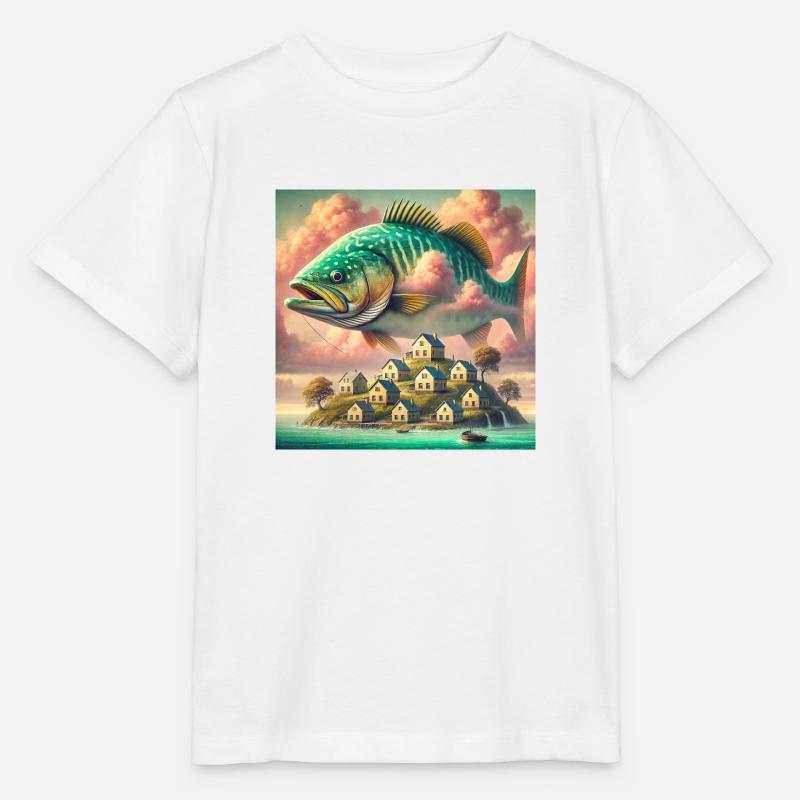 Le poisson volant - T-shirt bio MINI CREATOR Stanley/Stella Enfant - blanc