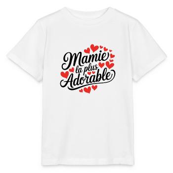 Mamie / Mamy / Grand Mere / Grand-Mère - T-shirt bio MINI CREATOR Stanley/Stella Enfant - blanc - Devant - Maike (125cm)