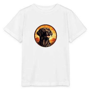 Hundefreund Labrador - Stanley/Stella Kinder T-Shirt MINI CREATOR  - Weiß - Vorne - Maike (125cm)