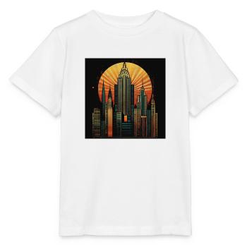 New York Art Deco - Stanley/Stella Kinder T-Shirt MINI CREATOR  - Weiß - Vorne - Maike (125cm)