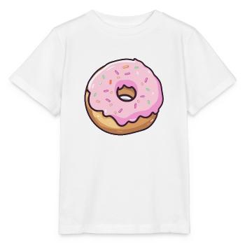 Pinker Zucker Donut - Stanley/Stella Kinder T-Shirt MINI CREATOR  - Weiß - Vorne - Maike (125cm)