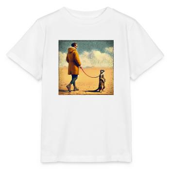 Spaziergang mit Erdmännchen - Stanley/Stella Kinder T-Shirt MINI CREATOR  - Weiß - Vorne - Maike (125cm)