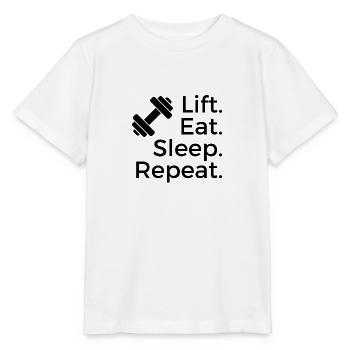 Lift Eat Sleep Repeat T-shirt - T-shirt bio MINI CREATOR Stanley/Stella Enfant - blanc - Devant - Maike (125cm)