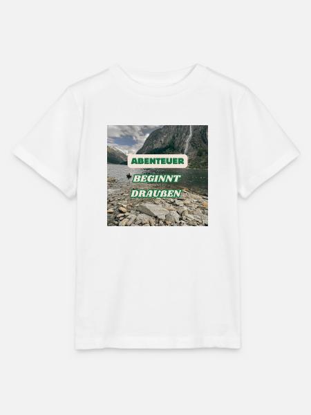 Abenteuer beginnt draußen - Stanley/Stella Kinder T-Shirt MINI CREATOR - Weiß