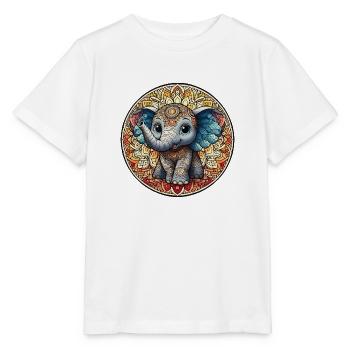 Indian mantra elephant junior - Stanley/Stella MINI CREATOR Kids’ T-Shirt - white - Front - Maike (125cm)