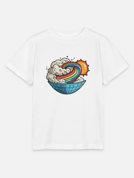 Mathematischer Wirbel Sonne - Stanley/Stella Kinder T-Shirt MINI CREATOR - Weiß