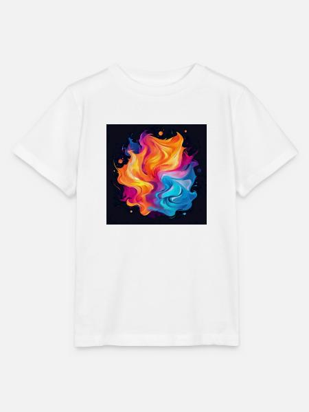 Bunter Wirbel - Stanley/Stella Kinder T-Shirt MINI CREATOR - Weiß
