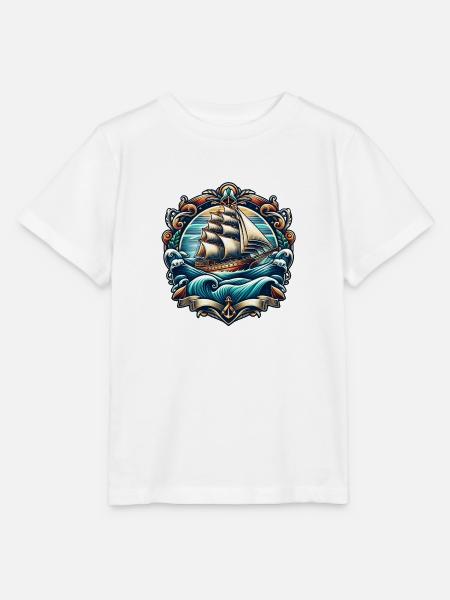 Segelschiff Logo - Stanley/Stella Kinder T-Shirt MINI CREATOR  - Weiß