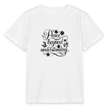 Friede jenseits des Verstandes - Stanley/Stella Kinder T-Shirt MINI CREATOR  - Weiß - Vorne - Maike (125cm)