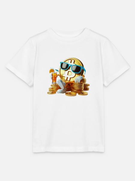 Abschreckender Bitcoin - Stanley/Stella Kinder T-Shirt MINI CREATOR - Weiß