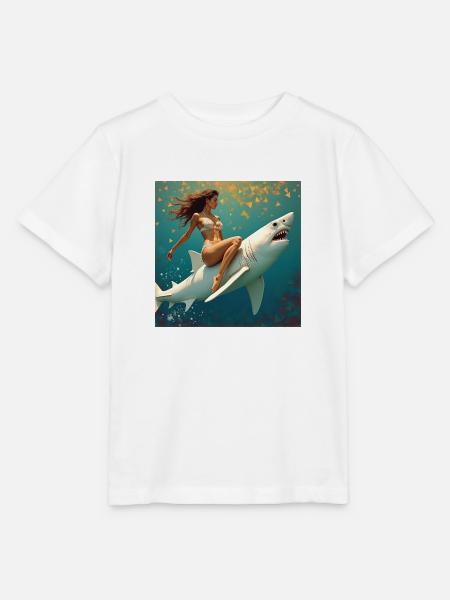 Hai reiten - Stanley/Stella Kinder T-Shirt MINI CREATOR  - Weiß