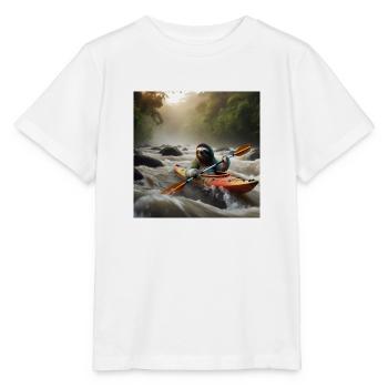 Sloth Wanderer Kayak - Stanley/Stella MINI CREATOR Kids’ T-Shirt - white - Front - Maike (125cm)