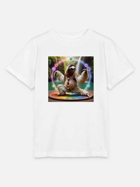 QiGong Faultier - Stanley/Stella Kinder T-Shirt MINI CREATOR - Weiß