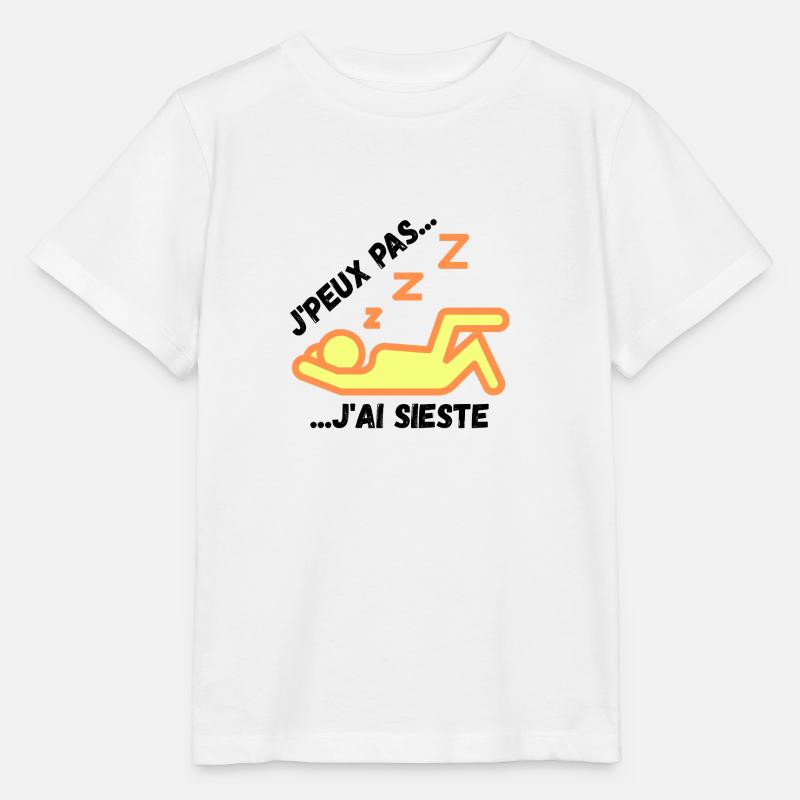 J'peux pas j'ai Sieste - T-shirt bio MINI CREATOR Stanley/Stella Enfant - blanc