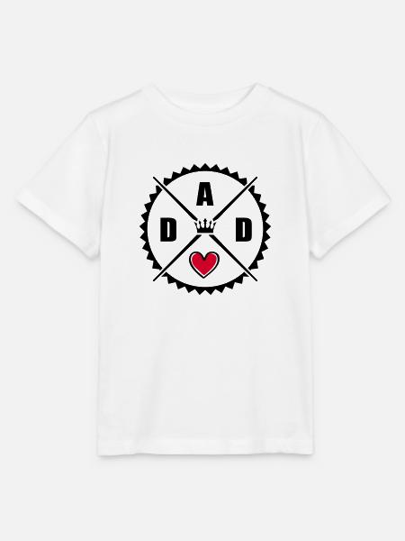 dad heart - Stanley/Stella Kinder T-Shirt MINI CREATOR - Weiß