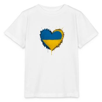 Ukraine Heart - Stanley/Stella MINI CREATOR Kids’ T-Shirt - white - Front - Maike (125cm)