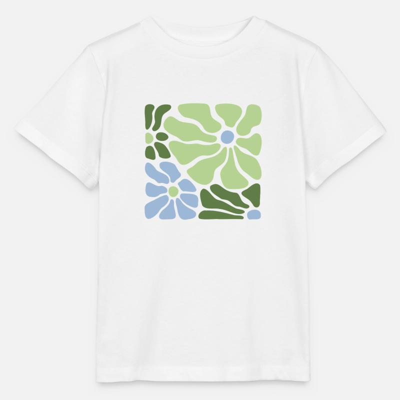 Fleur rétro - T-shirt bio MINI CREATOR Stanley/Stella Enfant - blanc