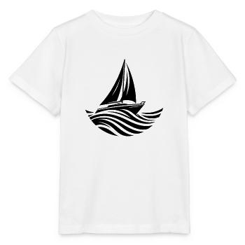 Sailing turns waves into favourite turns - Stanley/Stella MINI CREATOR Kids’ T-Shirt - white - Front - Maike (125cm)