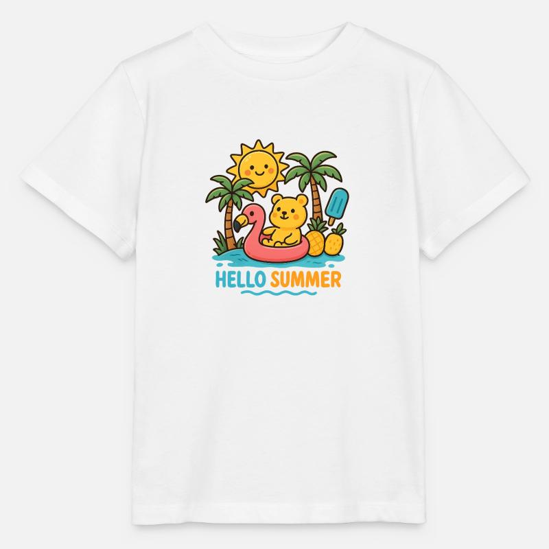 Hello Summer - Stanley/Stella Kinder T-Shirt MINI CREATOR  - Weiß