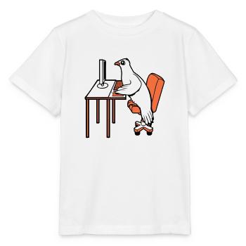 Pigeon Works Bureau Ordinateur Clavier Souris Gamer - T-shirt bio MINI CREATOR Stanley/Stella Enfant - blanc - Devant - Maike (125cm)