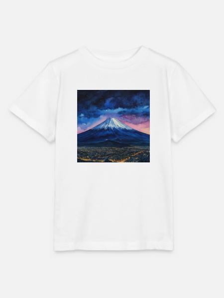 Sternennacht über Fuji - Stanley/Stella Kinder T-Shirt MINI CREATOR - Weiß