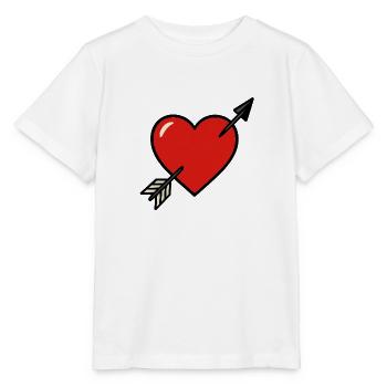 Hits in the heart - Stanley/Stella MINI CREATOR Kids’ T-Shirt - white - Front - Maike (125cm)