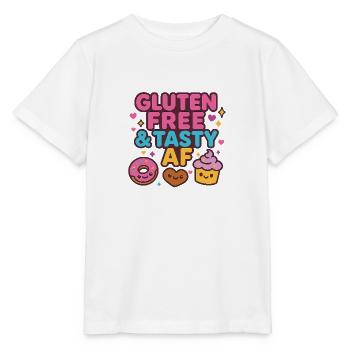 Gluten Free and Tasty AF - Stanley/Stella MINI CREATOR Kids’ T-Shirt - white - Front - Maike (125cm)