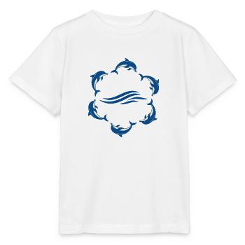 Tanzende Delfine - Stanley/Stella Kinder T-Shirt MINI CREATOR  - Weiß - Vorne - Maike (125cm)
