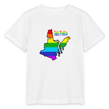 San Pedro, Regenbogen - Stanley/Stella Kinder T-Shirt MINI CREATOR  - Weiß - Vorne - Maike (125cm)