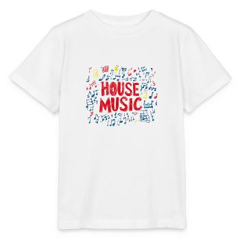 House Music Design mit Noten. - Stanley/Stella Kinder T-Shirt MINI CREATOR  - Weiß - Vorne - Maike (125cm)