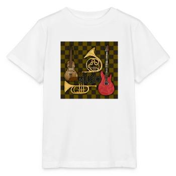 Musical instruments - Stanley/Stella MINI CREATOR Kids’ T-Shirt - white - Front - Maike (125cm)