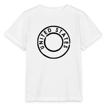 United States USA Poststempel - Stanley/Stella Kinder T-Shirt MINI CREATOR  - Weiß - Vorne - Maike (125cm)