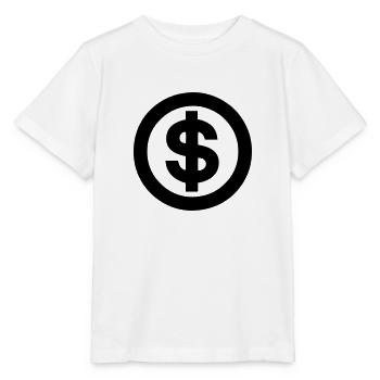 Dollar - Währung - USD - Stanley/Stella Kinder T-Shirt MINI CREATOR  - Weiß - Vorne - Maike (125cm)