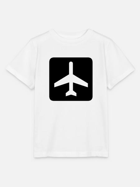 avion,aéroport,piste aéroport,Panneau de - T-shirt bio MINI CREATOR Stanley/Stella Enfant - blanc