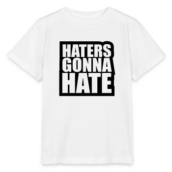 rahmen kontur cool haters gonna hate logo zeichen - Stanley/Stella Kinder T-Shirt MINI CREATOR  - Weiß - Vorne - Maike (125cm)