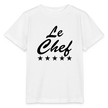 Le Chef Star Chef Chef Logo Text Star Chef - Stanley/Stella MINI CREATOR Kids’ T-Shirt - white - Front - Maike (125cm)