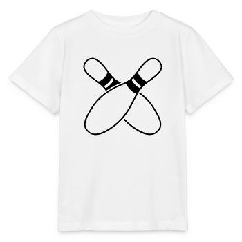 2 Bowling Pins - T-shirt bio MINI CREATOR Stanley/Stella Enfant - blanc - Devant - Maike (125cm)