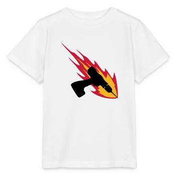 Cordless Drill On Fire - Stanley/Stella MINI CREATOR Kids’ T-Shirt - white - Front - Maike (125cm)