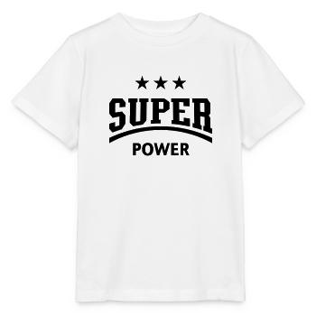 Super Puissance (Sport) - T-shirt bio MINI CREATOR Stanley/Stella Enfant - blanc - Devant - Maike (125cm)