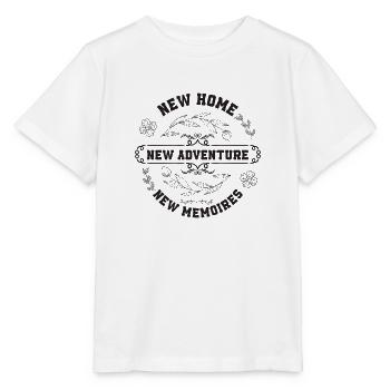New Home New Adventure New Memoirs as New Life - Stanley/Stella MINI CREATOR Kids’ T-Shirt - white - Front - Maike (125cm)