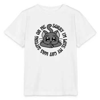 sorry cat was sitting - Stanley/Stella MINI CREATOR Kids’ T-Shirt - white - Front - Maike (125cm)