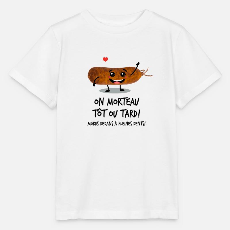 Saucisse de Morteau - T-shirt bio MINI CREATOR Stanley/Stella Enfant - blanc