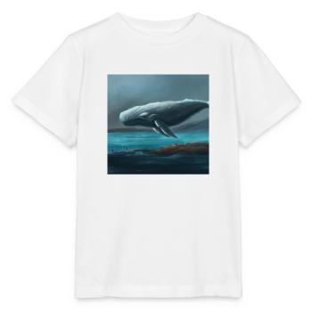 Whale floating in the sky - Stanley/Stella MINI CREATOR Kids’ T-Shirt - white - Front - Maike (125cm)