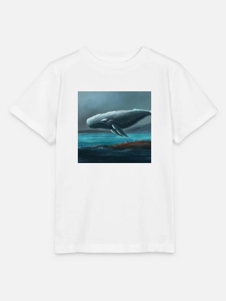 Wal schwebt am Himmel - Stanley/Stella Kinder T-Shirt MINI CREATOR - Weiß