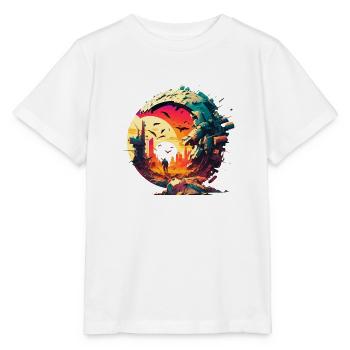 Soudure désolée de science-fiction avec un itinérant - T-shirt bio MINI CREATOR Stanley/Stella Enfant - blanc - Devant - Maike (125cm)