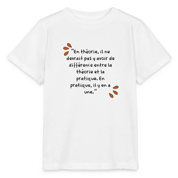 théorie et pratique - T-shirt bio MINI CREATOR Stanley/Stella Enfant - blanc - Devant - Maike (125cm)